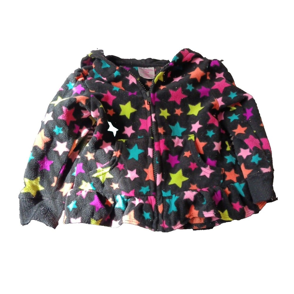 garanimals size 18m black zip up with colorful stars